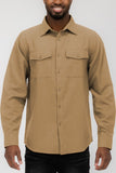 Men's Solid Casual Long Sleeve Flannel Shirt | Zarnesh