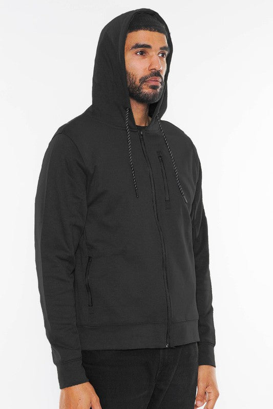 Men Solid Heathered Zip-Up Jacket | Zarnesh