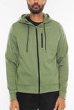 Men Solid Heathered Zip-Up Jacket | Zarnesh