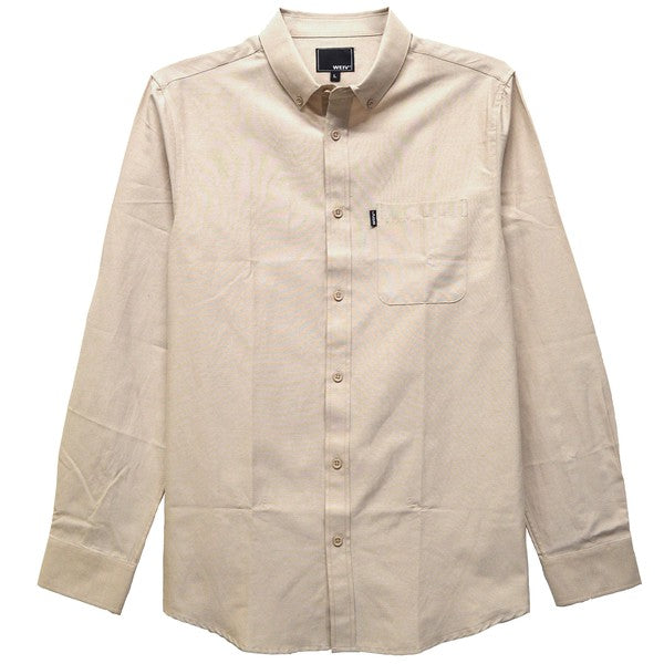 Men's Solid Long Sleeve Button Down Shirt | Zarnesh