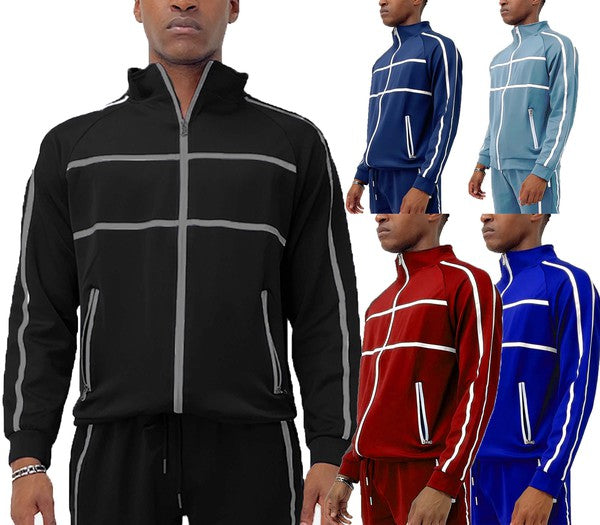Men’s Sportswear Zip-Up Stripe Track Jacket | Zarnesh