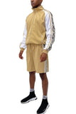 Men's Sporty Snake Stripe Jacket Shorts Tracksuit Set | Zarnesh