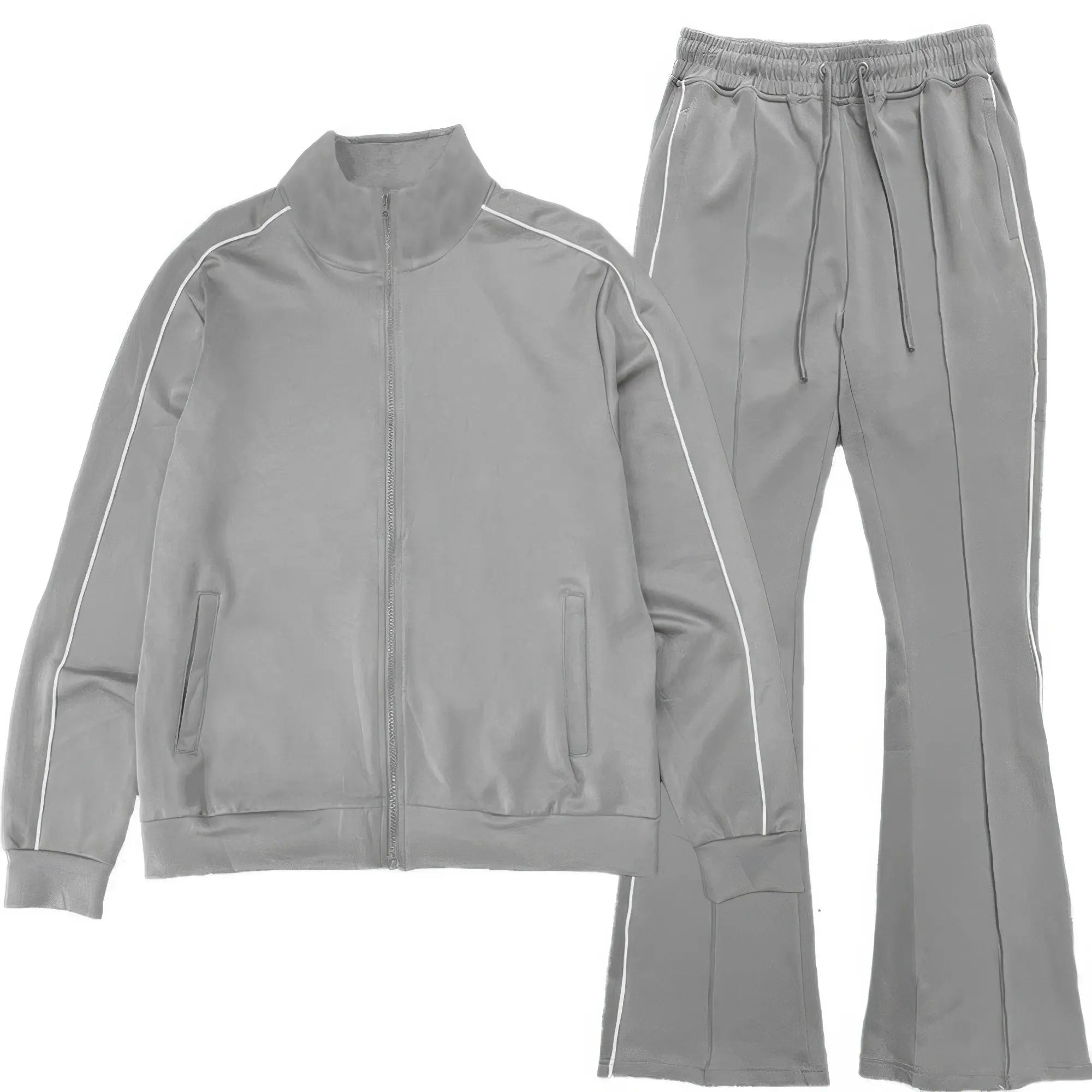 Men's Stacked Flare Track Set with Piping | Zarnesh