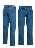 Men Straight Leg Functional Fly Denim Jeans Zarnesh