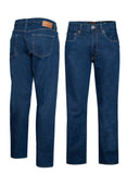 Men Straight Leg Functional Fly Denim Jeans Zarnesh