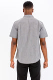 Men's Striped Short Sleeve Button Down Shirt | Zarnesh