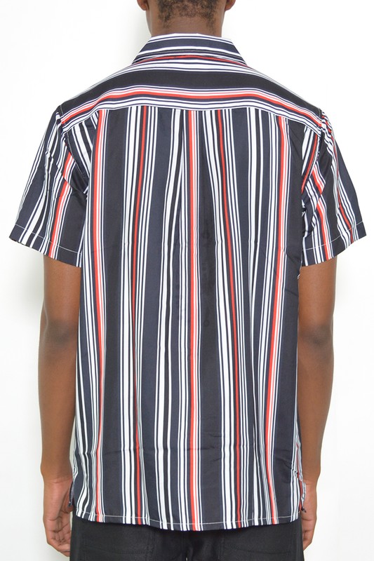 Men’s Striped Short Sleeves Button Down Shirts | Zarnesh