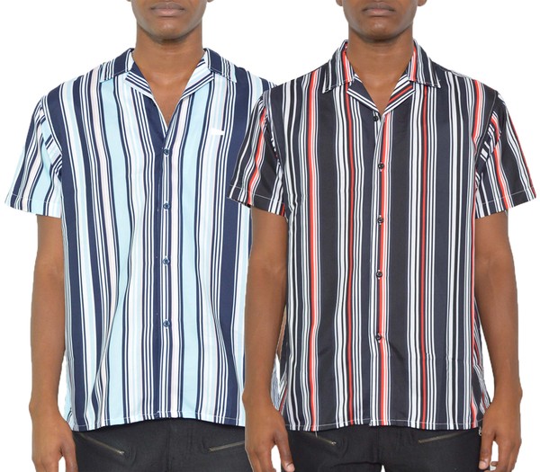 Men’s Striped Short Sleeves Button Down Shirts | Zarnesh