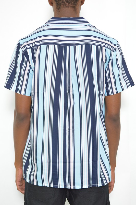 Men’s Striped Short Sleeves Button Down Shirts | Zarnesh