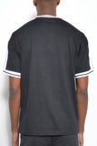 Men's Striped Tape Short Sleeve T-shirt | Zarnesh