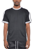 Men's Striped Tape Short Sleeve T-shirt | Zarnesh