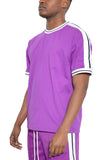 Men's Striped Tape Short Sleeve T-shirt | Zarnesh