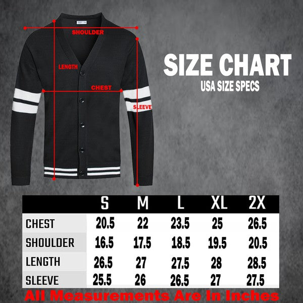 Men's Two Stripe Button Weiv Cardigan | Zarnesh
