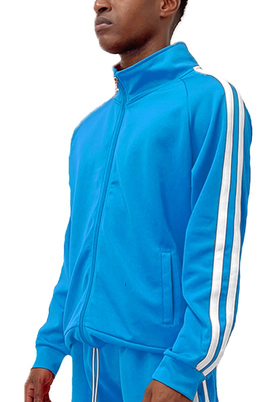 Men's Two Striped Long Sleeve Track Jacket | Zarnesh