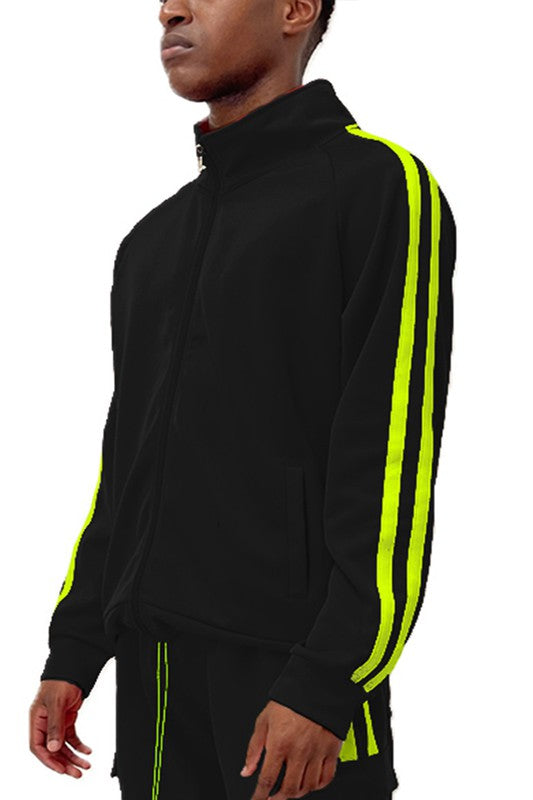 Men's Two Striped Long Sleeve Track Jacket | Zarnesh