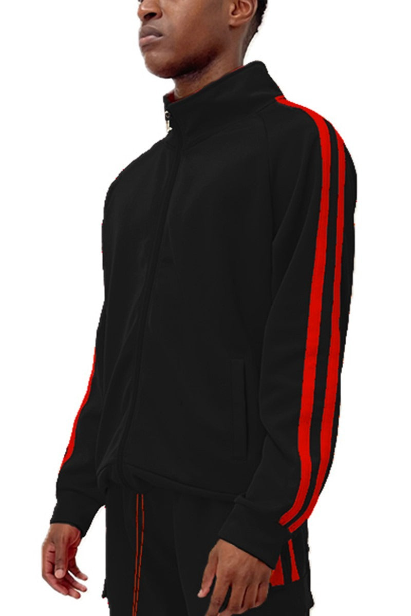 Men's Two Striped Long Sleeve Track Jacket | Zarnesh