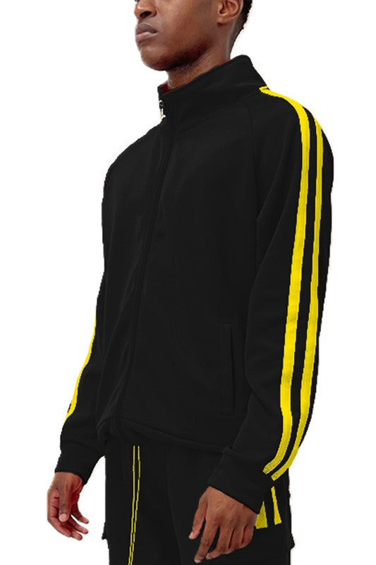 Men's Two Striped Long Sleeve Track Jacket | Zarnesh