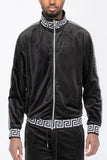 Men Plus Velour Track Jacket | Zarnesh