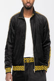 Men Plus Velour Track Jacket | Zarnesh