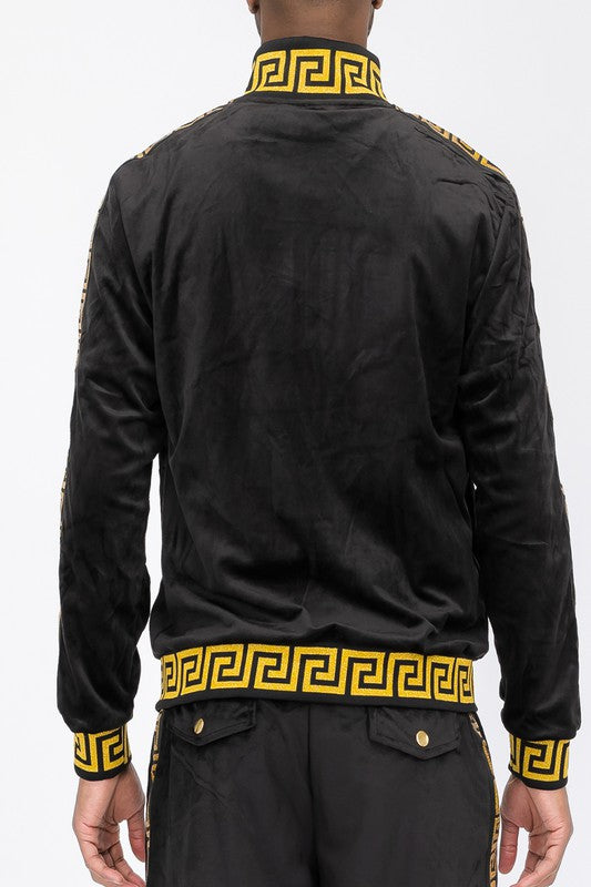 Men Plus Velour Track Jacket | Zarnesh