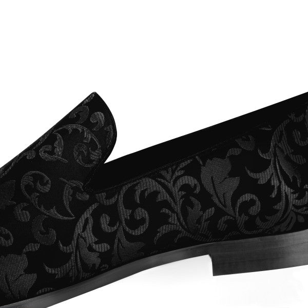 Men’s Velvet Floral Loafer Slip-on Dress Shoes | Zarnesh