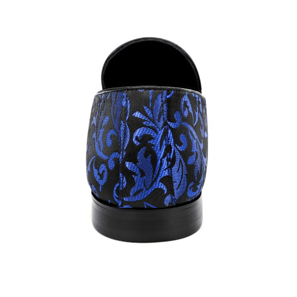 Men’s Velvet Floral Loafer Slip-on Dress Shoes | Zarnesh