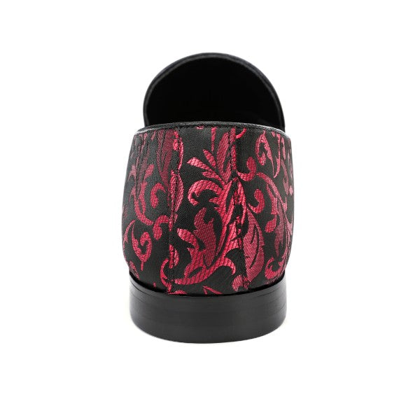 Men’s Velvet Floral Loafer Slip-on Dress Shoes | Zarnesh