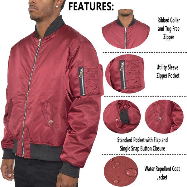 Men's Water Repellent Windbreaker Padded Bomber Jacket | Zarnesh