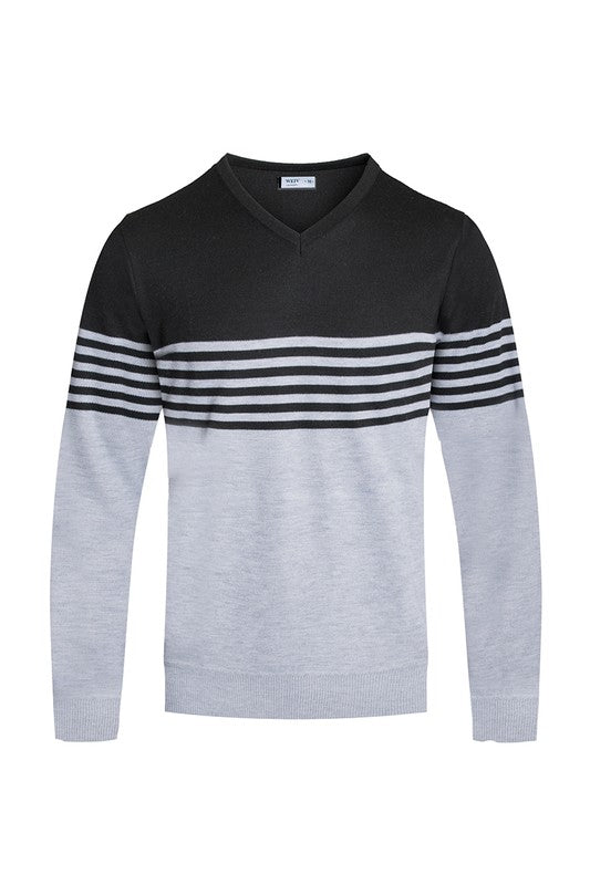 Men's Weiv Knit VNeck Pullover Sweater | Zarnesh