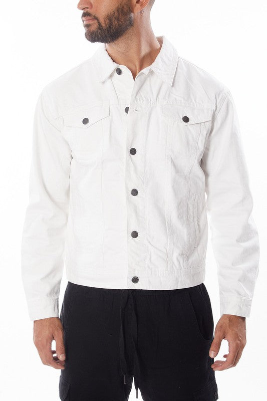 Men's White Denim Jacket | Zarnesh