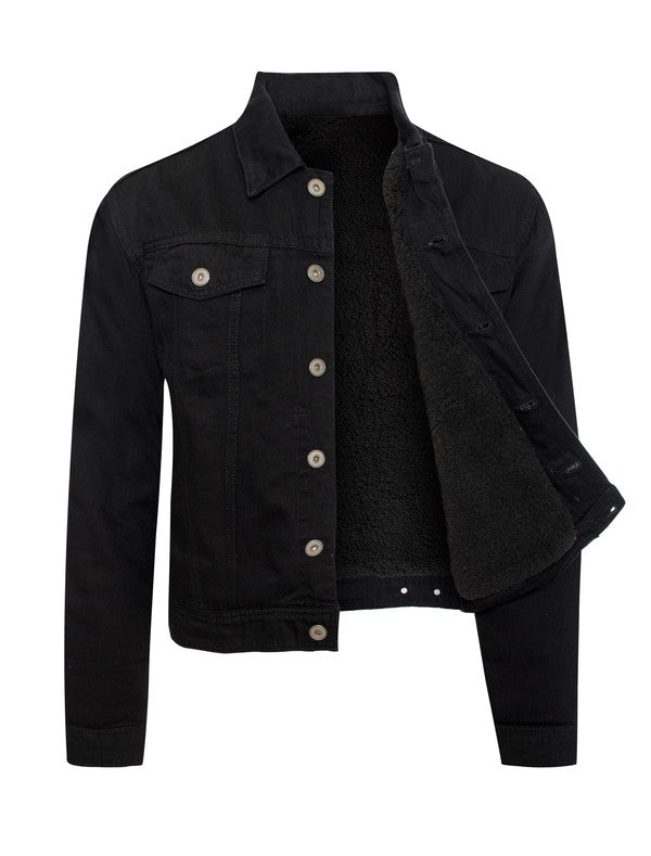Men's Winter Sherpa Lined Denim Jacket | Zarnesh