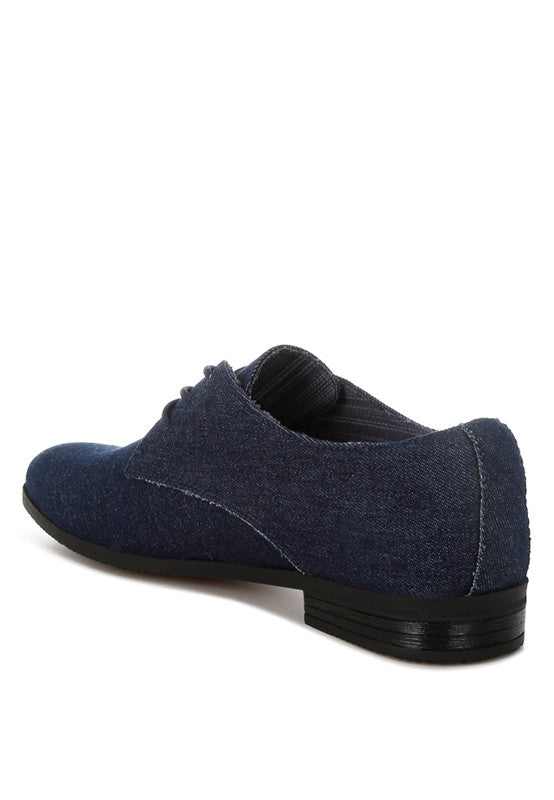 Men’s Zapier Denim Lace Up Oxford Shoes | Zarnesh