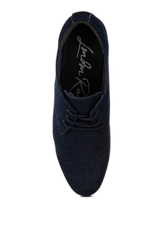 Men’s Zapier Denim Lace Up Oxford Shoes | Zarnesh