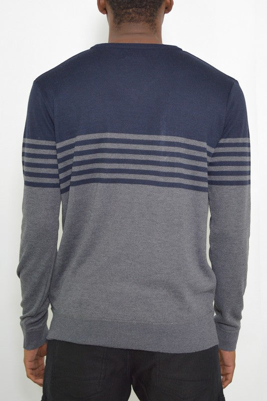 Men's Weiv Knit VNeck Pullover Sweater | Zarnesh