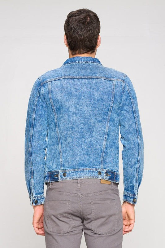 Men's Red Label Quality Blue Faded Denim Jacket | Zarnesh