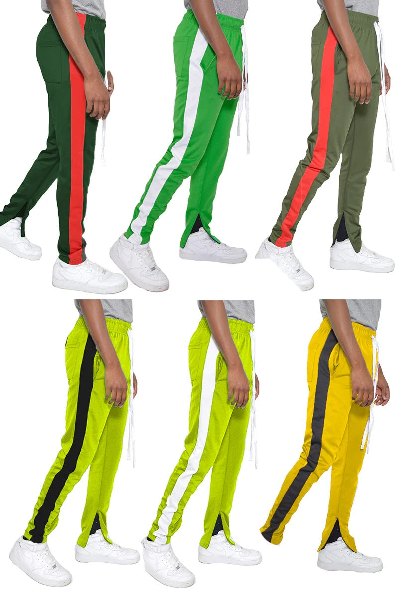 Men Single Stripe Ankle Zipper Track Pants | Zarnesh