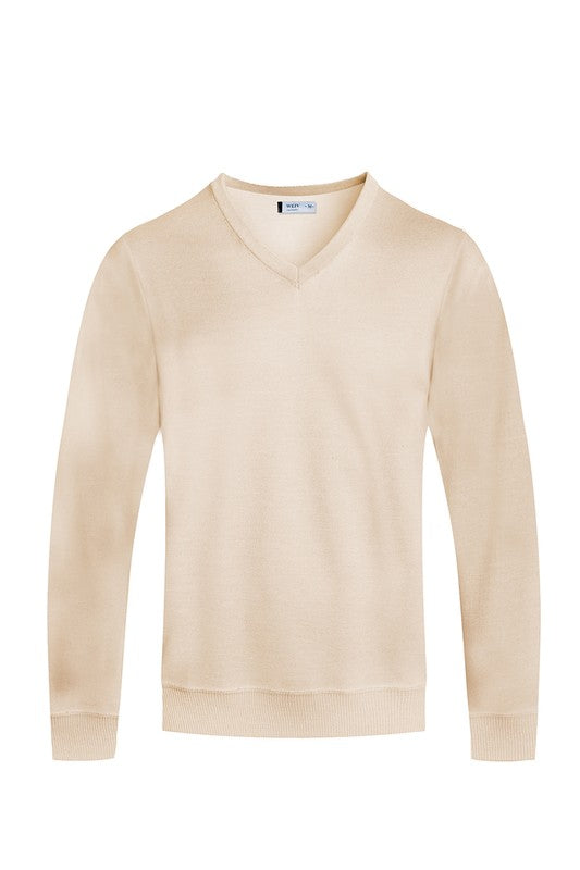 Mens Solid V-Neck Sweater | Zarnesh