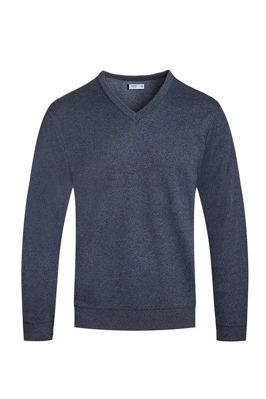 Mens Solid V-Neck Sweater | Zarnesh