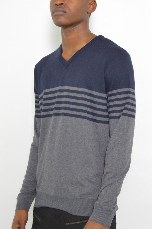 Men's Weiv Knit VNeck Pullover Sweater | Zarnesh