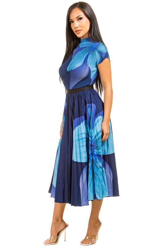 Women Summer Multi Print Elasticize Waist Maxi Dress Top Skirt Zarnesh