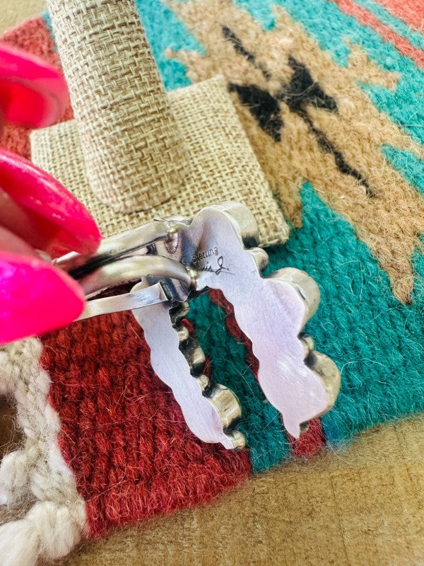 Navajo Sterling Silver & Multi Stone Naja 8 Size Ring | Zarnesh