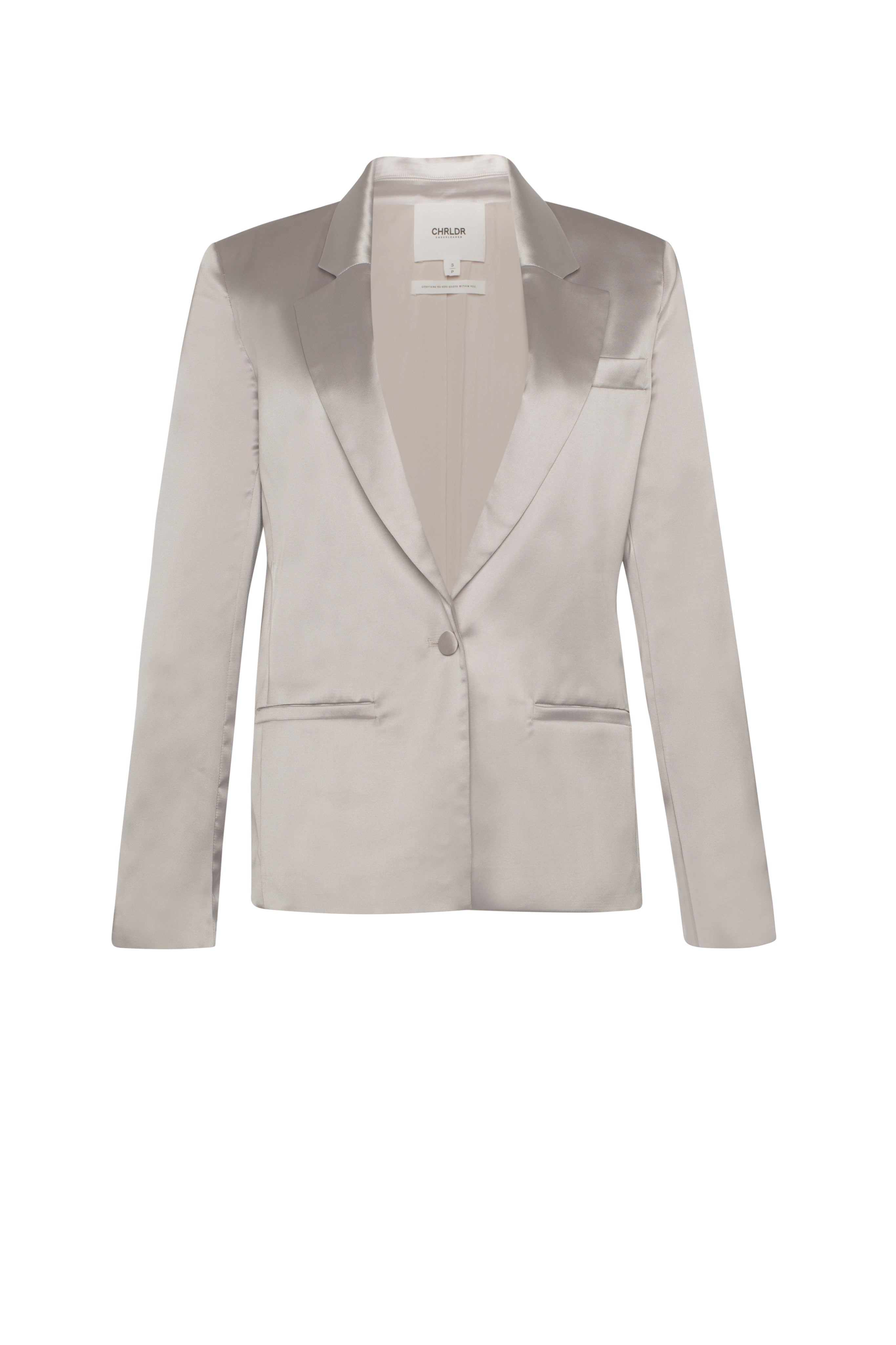 Light gray blazer on a white background