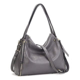 Pebbled Cow Leather Hobo Side Zips Handbag | Zarnesh