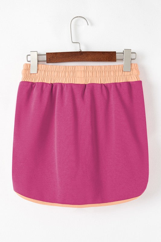 Women’s Colorblock Top and Drawstring Skirt Set | Zarnesh