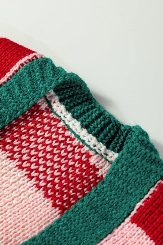 Women’s Plaid Bow Sweater Knit Cardigan | Zarnesh