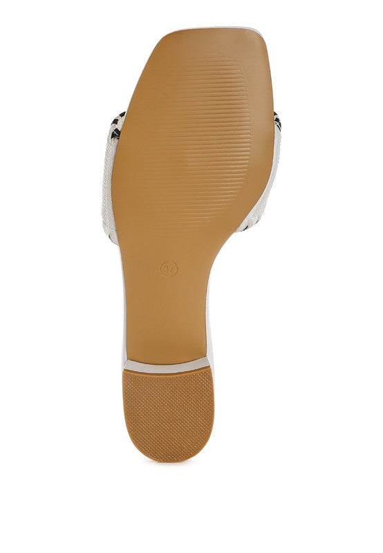 Women Poshta Saint Tropez Beaded Slip On Heeled Sandal | Zarnesh