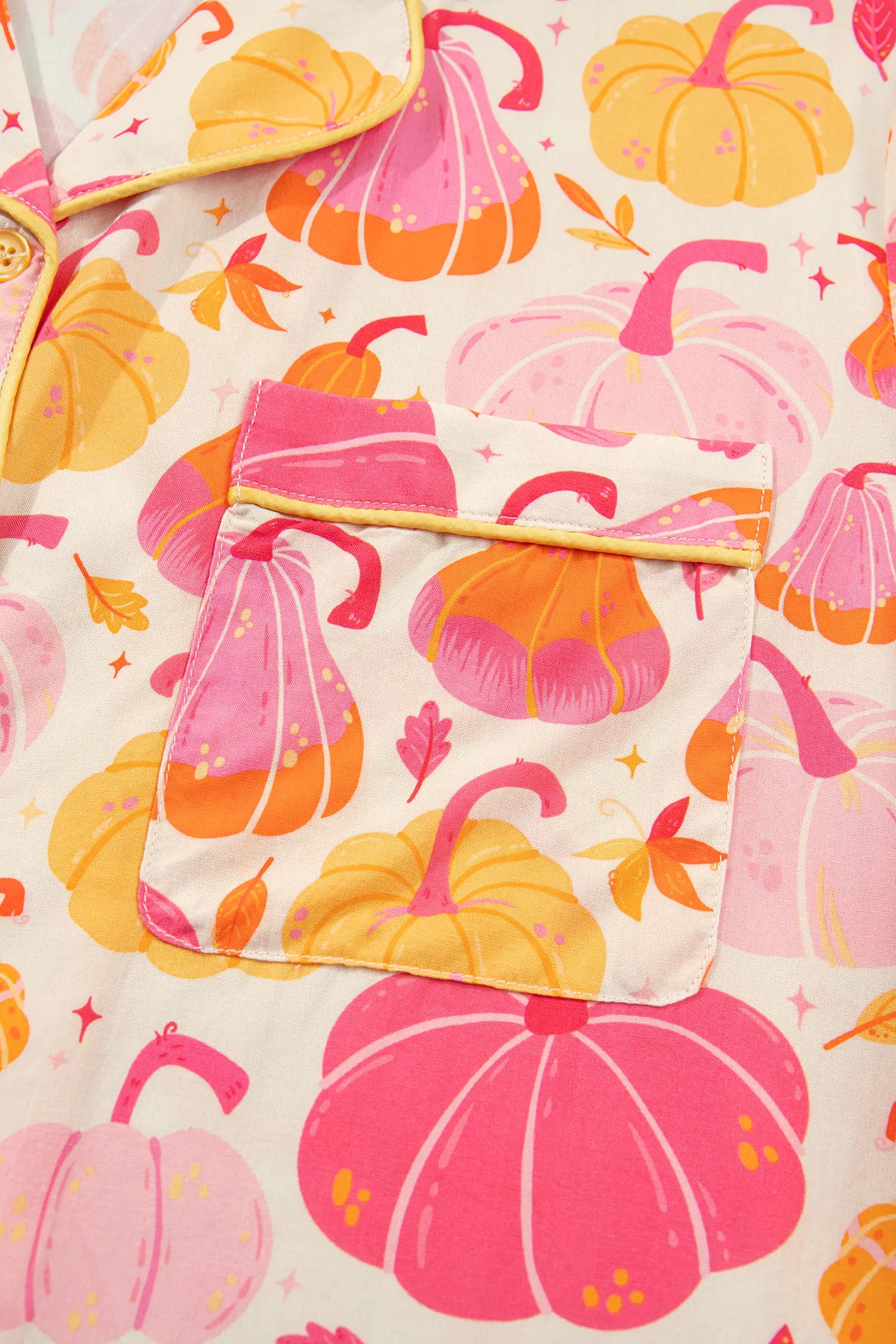 Pumpkin Pocket Shell Short Sleeve Lounge Set | Zarnesh