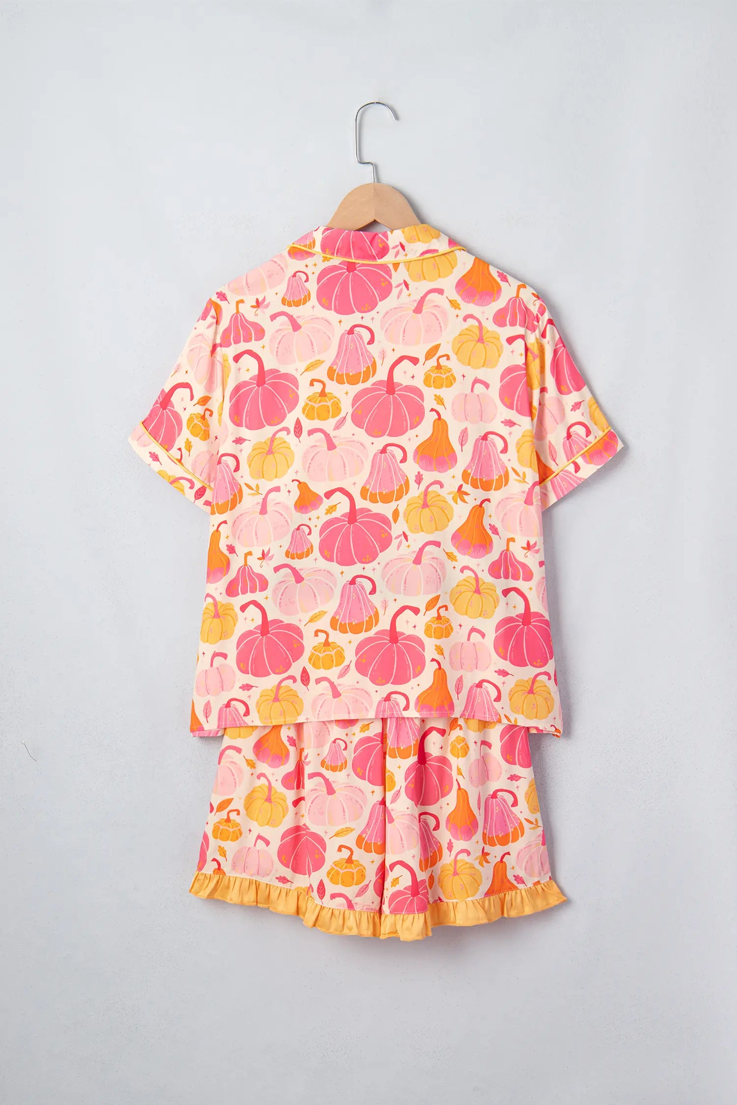 Pumpkin Pocket Shell Short Sleeve Lounge Set | Zarnesh