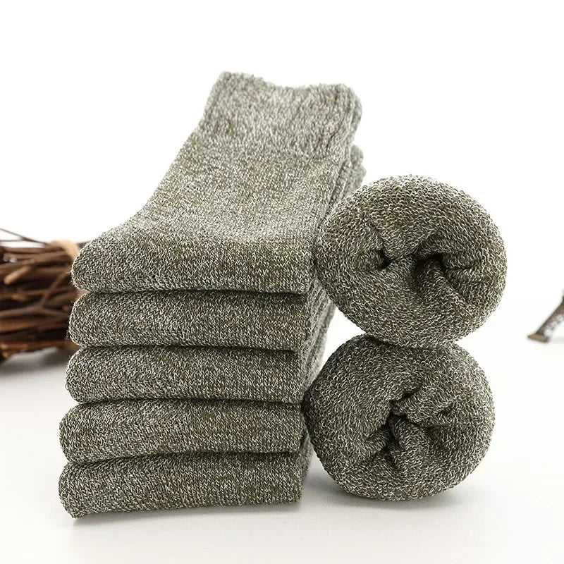 Men's 5 Pairs Thicken Wool Socks - Thermal Insulation Against Cold | Zarnesh