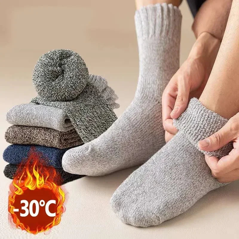 Men's 5 Pairs Thicken Wool Socks - Thermal Insulation Against Cold | Zarnesh